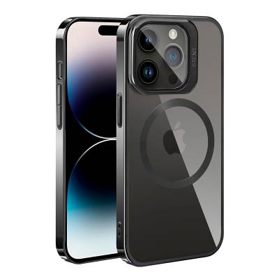 Apple iPhone 14 Pro Max Kılıf M-safe Şarj Özellikli Standlı Zore Klon Kapak - Zore