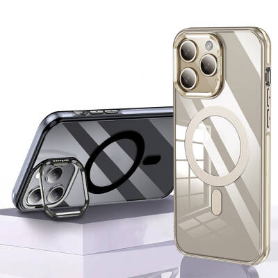 Apple iPhone 14 Pro Max Kılıf M-safe Şarj Özellikli Wlons Standlı Efsane Kapak - Wlons