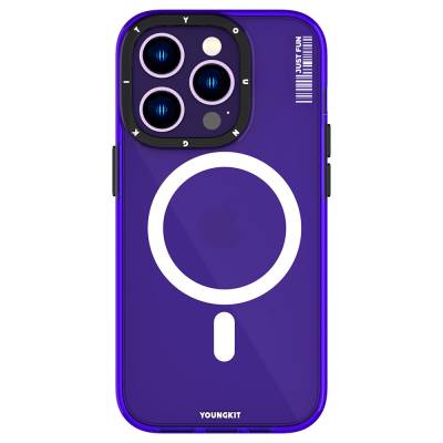 Apple iPhone 14 Pro Max Kılıf M-safe Şarj Özellikli YoungKit Crystal Color Serisi Kapak - Youngkit