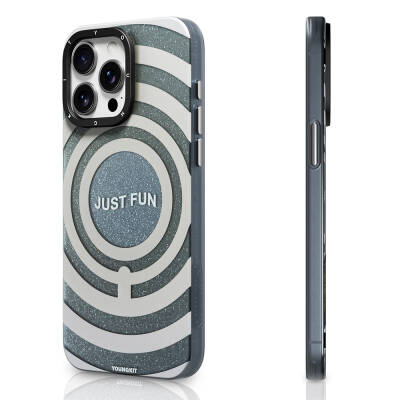 Apple iPhone 14 Pro Max Kılıf M-safe Şarj Özellikli Youngkit Star Dazzle Serisi Kapak - Youngkit