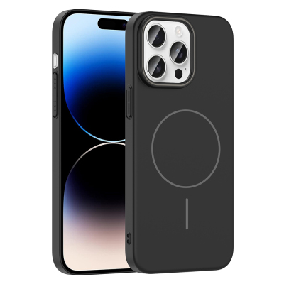 Apple iPhone 14 Pro Max Kılıf M-safe Şarj Özellikli Zore Ruby Sert Kapak - Zore