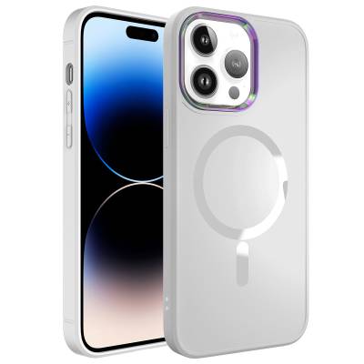 Apple iPhone 14 Pro Max Kılıf M-safe Wireless Şarj Özellikli Zore Stil Kapak - Zore