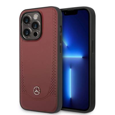 Apple iPhone 14 Pro Max Kılıf Mercedes Benz M-safe Şarj Özellikli Urban Deri Kapak - Mercedes Benz
