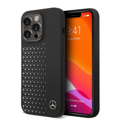 Apple iPhone 14 Pro Max Kılıf Mercedes Benz Yatay Gradient Yıldızlı Silikon Kapak - Mercedes Benz