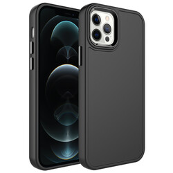 Apple iPhone 14 Pro Max Kılıf Metal Çerçeve ve Buton Tasarımlı Sert Zore Botox Kapak - Zore