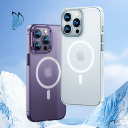 Apple iPhone 14 Pro Max Kılıf Sararmayan Wireless Şarj Destekli Benks Magnetik Haze Kapak - Thumbnail