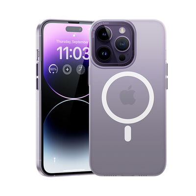 Apple iPhone 14 Pro Max Kılıf Sararmayan Wireless Şarj Destekli Benks Magnetik Haze Kapak