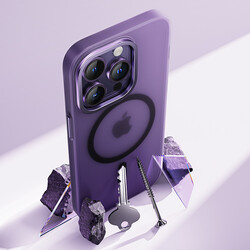 Apple iPhone 14 Pro Max Kılıf Sararmayan Wireless Şarj Destekli Benks Yeni Seri Magnetik Haze Kapak - Thumbnail