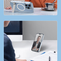 Apple iPhone 14 Pro Max Kılıf Standlı Magsafe Wireless Şarj Özellikli Wiwu Aurora Serisi Kapak - Thumbnail