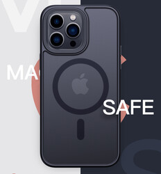 Apple iPhone 14 Pro Max Kılıf Wireless Şarj Özellikli Zore Hibrit Magsafe Kapak - Thumbnail
