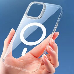 Apple iPhone 14 Pro Max Kılıf Wiwu Magnetic Crystal Sert PC Kapak - Thumbnail