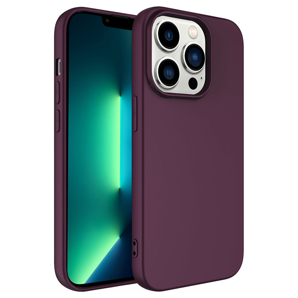 iPhone 14 Pro Max Kılıf Zore LSR Lansman Kapak - Koyu Mor