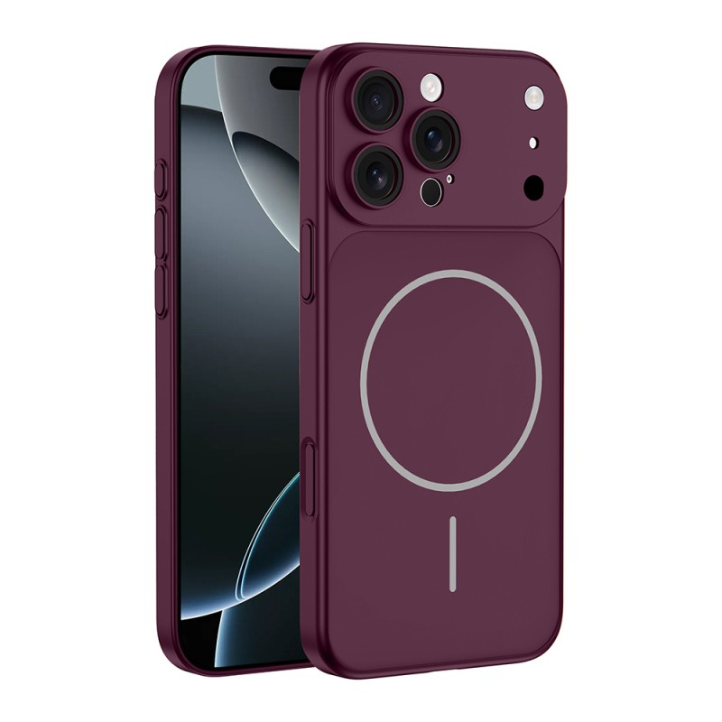 Apple iPhone 14 Pro Max Kılıf Zore M-Safe Şarj Özellikli Kamera Korumalı Spark Kapak - 3