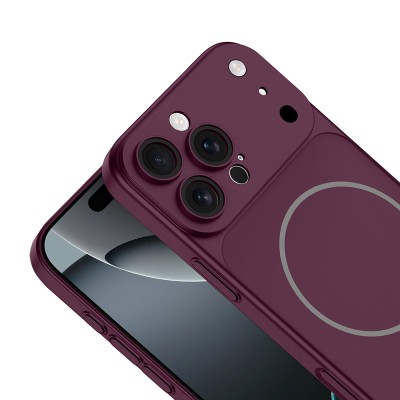 Apple iPhone 14 Pro Max Kılıf Zore M-Safe Şarj Özellikli Kamera Korumalı Spark Kapak - 14