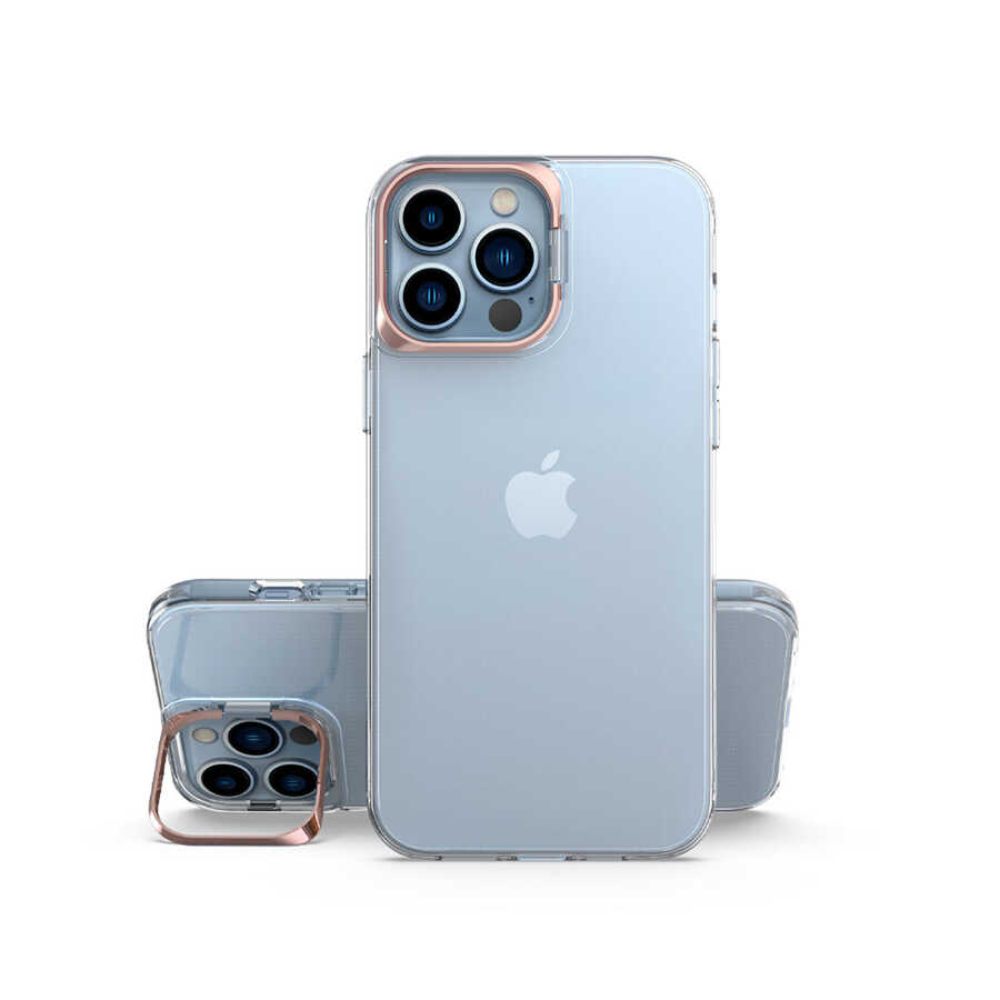 Apple iPhone 14 Pro Max Kılıf Zore Skuba Kapak - Rose Gold