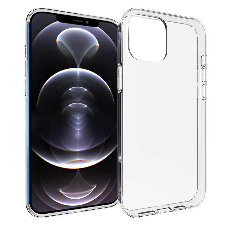 Apple iPhone 14 Pro Max Kılıf Zore Süper Silikon Kapak - Renksiz