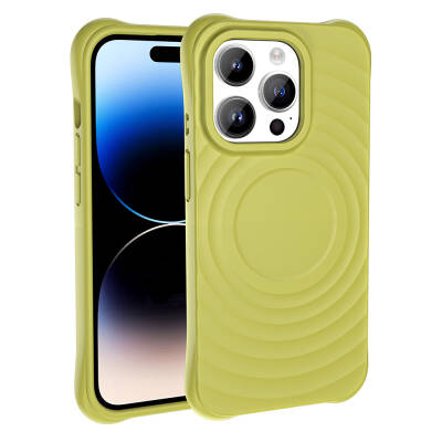 Apple iPhone 14 Pro Max M-safe Şarj Özellikli Airbagli Mat Görünümlü Zore Hepi Kapak - Zore