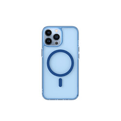 Apple iPhone 14 Pro Wiwu Magsafe Şarj Özellikli Lens Korumalı Şeffaf Silikon Kapak - Thumbnail