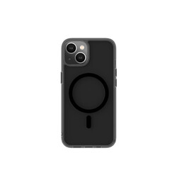 Apple iPhone 14 Wiwu Magsafe Şarj Özellikli Lens Korumalı Şeffaf Silikon Kapak - Thumbnail
