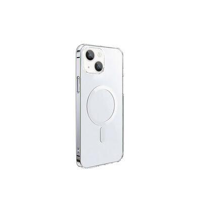 Apple iPhone 14 Wiwu Magsafe Şarj Özellikli Lens Korumalı Şeffaf Silikon Kapak