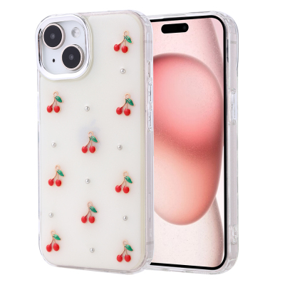 Apple iPhone 15 Case Airbag Design Glitter Transparent Zore Kutup Cover - Zore