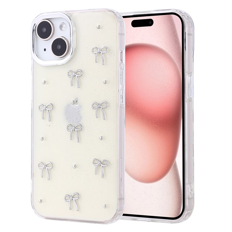 Apple iPhone 15 Case Airbag Design Glitter Transparent Zore Kutup Cover - 4