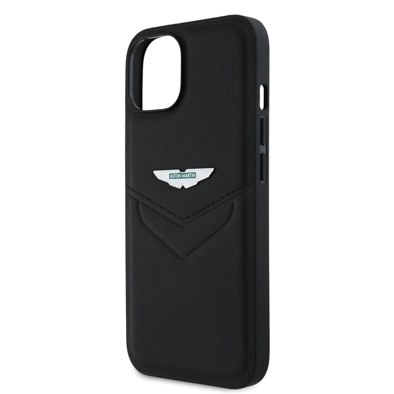 Apple iPhone 15 Case Aston Martin Original Licensed Victory Design PU Leather Metal Logo Cover - 7