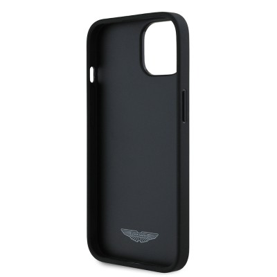 Apple iPhone 15 Case Aston Martin Original Licensed Victory Design PU Leather Metal Logo Cover - 8