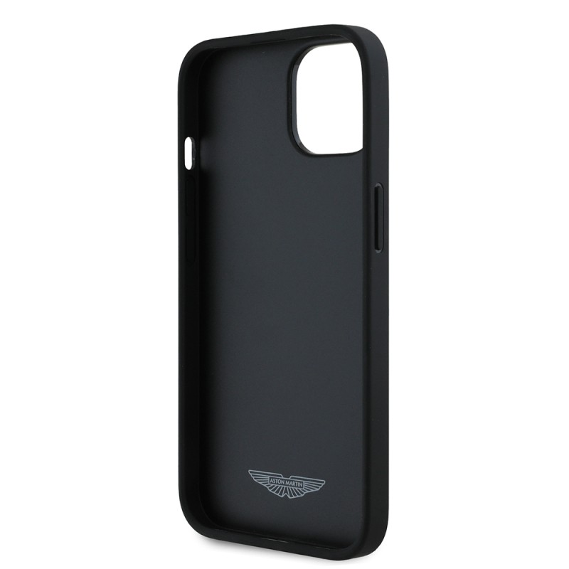 Apple iPhone 15 Case Aston Martin Original Licensed Victory Design PU Leather Metal Logo Cover - 8
