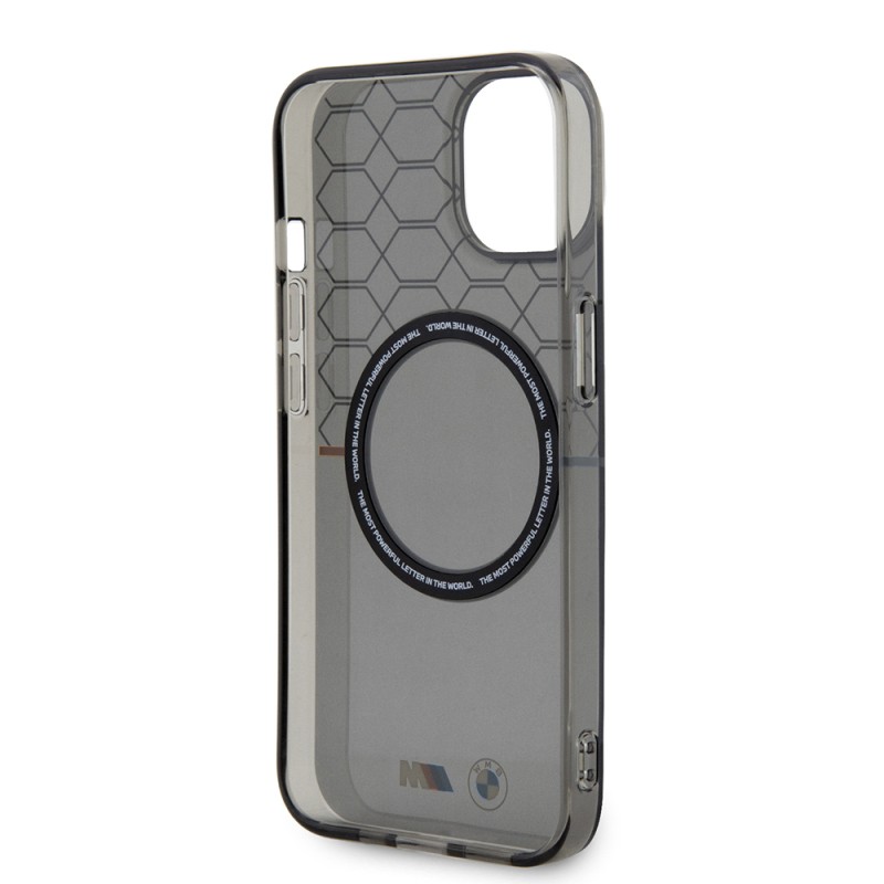 Apple iPhone 15 Case BMW Magsafe Charging Feature Transparent M Design Original Licensed Cover - 8