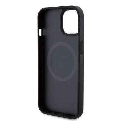 Apple iPhone 15 Case Ferrari Original Licensed PU Carbon Metal Logo Magsafe Charge Feature Cover  - 7