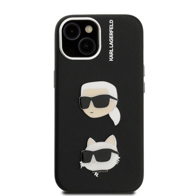 Apple iPhone 15 Case Karl Lagerfeld Original Licensed K&C Heads Pins Cover - 4