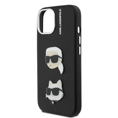 Apple iPhone 15 Case Karl Lagerfeld Original Licensed K&C Heads Pins Cover - 7