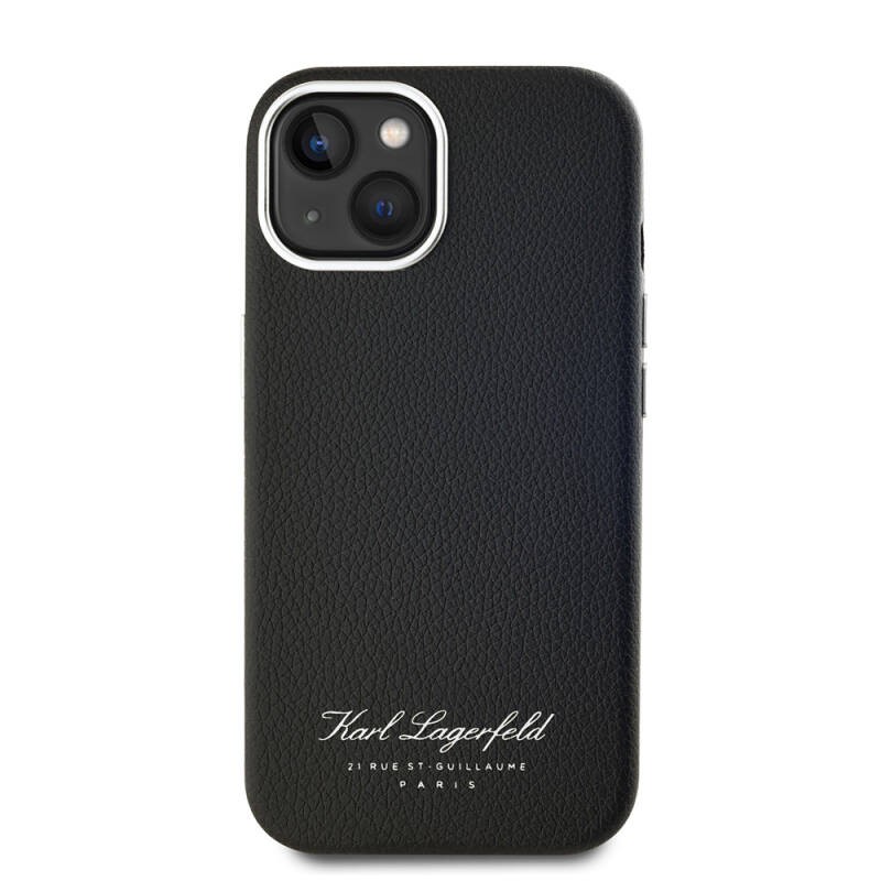 Apple iPhone 15 Case Karl Lagerfeld Original Licensed KL Written Hotel Cover - 12