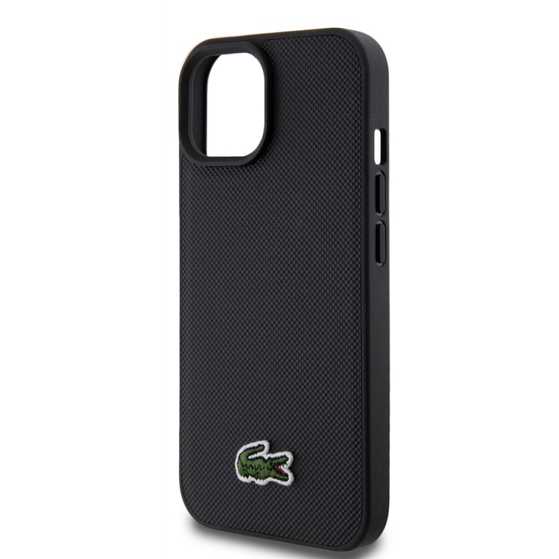 Apple iPhone 15 Case Lacoste Original Licensed PU Pique Patterned Back Surface Iconic Crocodile Woven Logo Cover + Type-C Cable 1.5m - 6