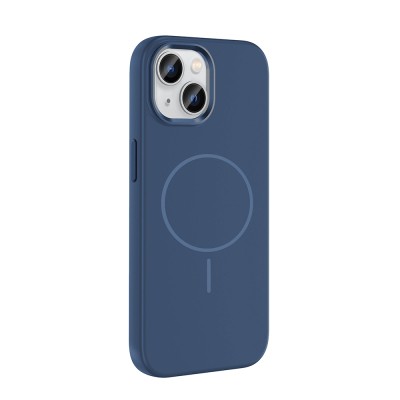 Apple iPhone 15 Case M-Safe Charging Enabled Metal Camera Frame Zore Edi Silicone Cover - 9