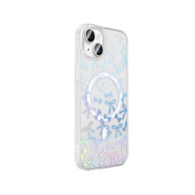 Apple iPhone 15 Case M-Safe Charging Transparent Zore Folk Hard Cover - 11
