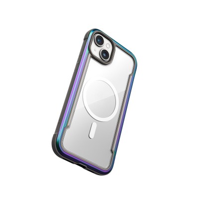 Apple iPhone 15 Case Magsafe Charging Feature Airbag Raptic Shield Series Transparent Back Surface Cover - 8