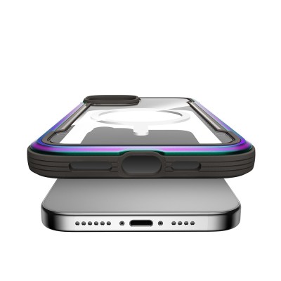 Apple iPhone 15 Case Magsafe Charging Feature Airbag Raptic Shield Series Transparent Back Surface Cover - 9