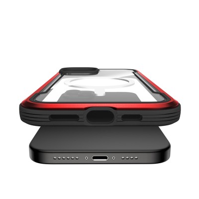 Apple iPhone 15 Case Magsafe Charging Feature Airbag Raptic Shield Series Transparent Back Surface Cover - 14