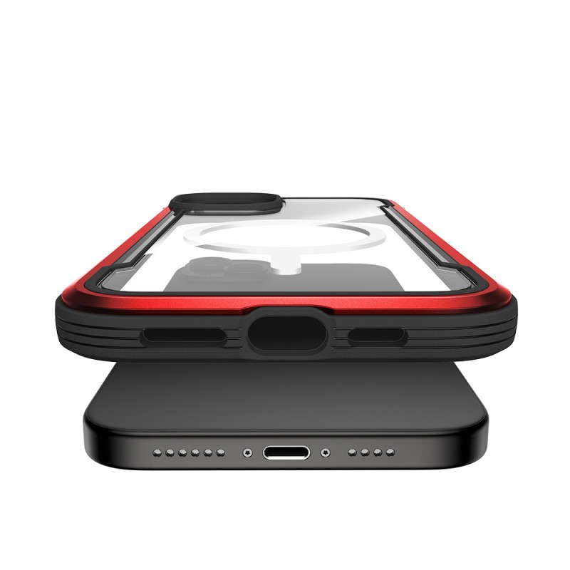 Apple iPhone 15 Case Magsafe Charging Feature Airbag Raptic Shield Series Transparent Back Surface Cover - 14