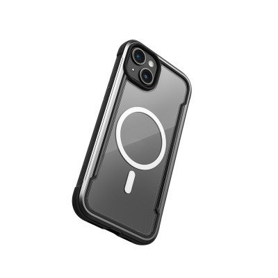Apple iPhone 15 Case Magsafe Charging Feature Airbag Raptic Shield Series Transparent Back Surface Cover - 18
