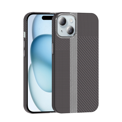Apple iPhone 15 Case Magsafe Charging Feature Carbon Fiber Look Zore Gros Cover - Zore