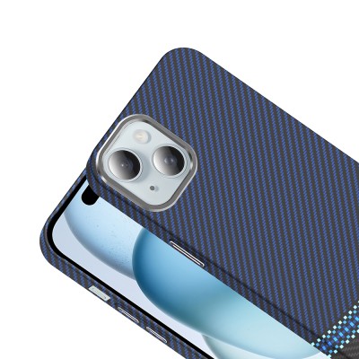 Apple iPhone 15 Case Magsafe Charging Feature Carbon Fiber Look Zore Gros Cover - 15
