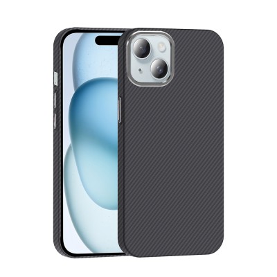 Apple iPhone 15 Case Magsafe Charging Feature Carbon Fiber Look Zore Gros Cover - 4