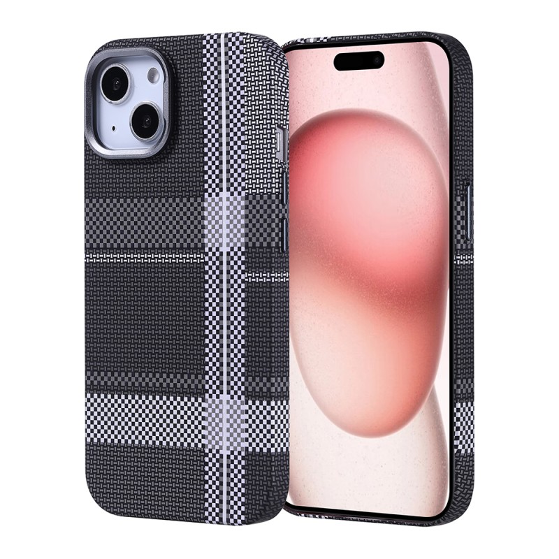 Apple iPhone 15 Case Magsafe Charging Feature Carbon Fiber Look Zore Nekst Cover - 3