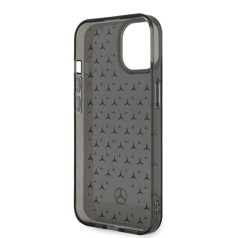 Apple iPhone 15 Case Mercedes Benz Dual Layer Star Pattern Design Cover - 9
