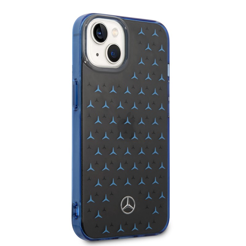 Apple iPhone 15 Case Mercedes Benz Dual Layer Star Pattern Design Cover - 12