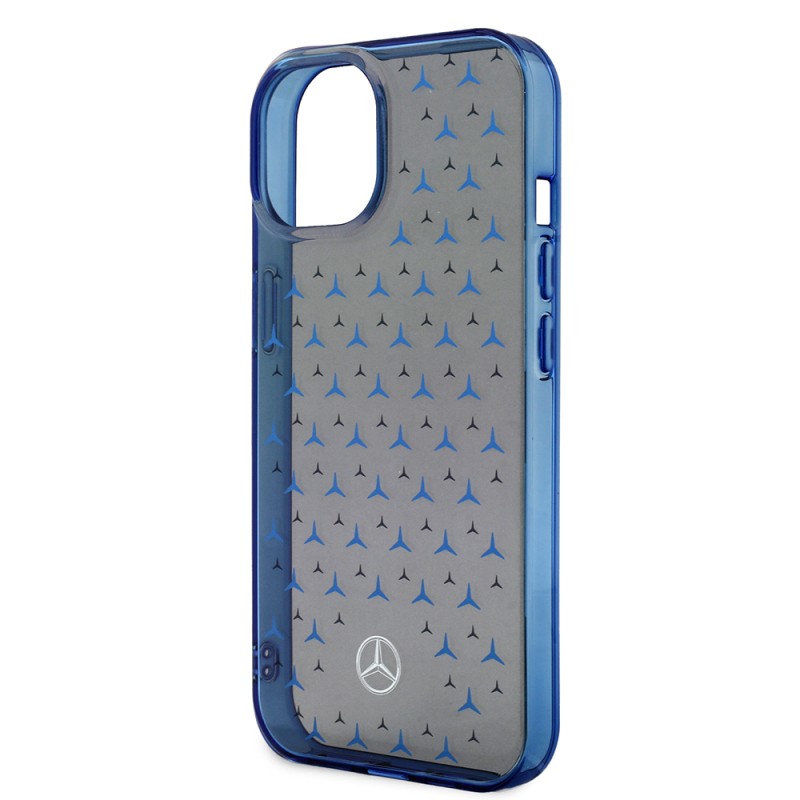 Apple iPhone 15 Case Mercedes Benz Dual Layer Star Pattern Design Cover - 14