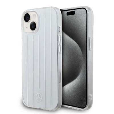Apple iPhone 15 Case Mercedes Benz Original Licensed New Urban 3 IML Printed Parallel Line Patterned Cover - 2